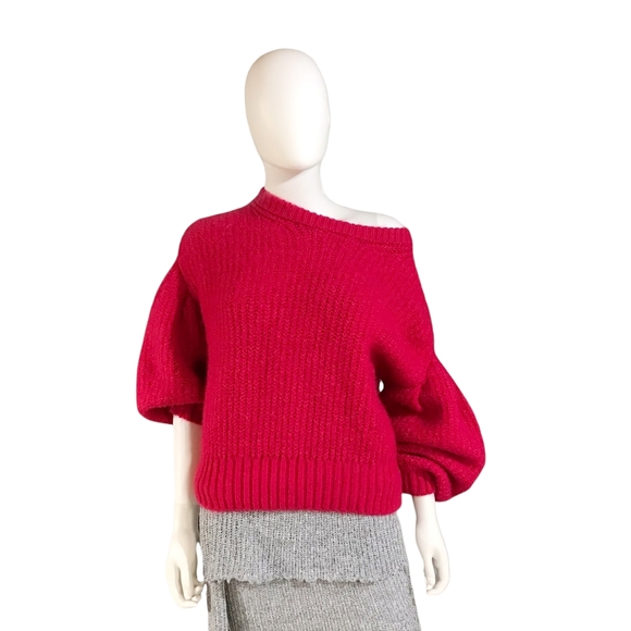 A New Day Oversized Fuchsia Pink Sweater, S - Picture 5 of 7